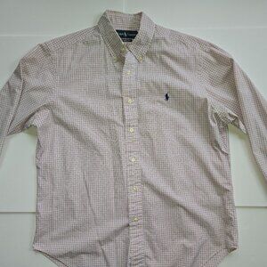 Ralph Lauren Classic Fit Gingham Oxford Shirt Men's Large